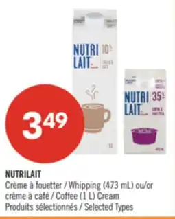Pharmaprix NUTRILAIT Whipping (473 mL) or Coffee (1 L) Cream offer
