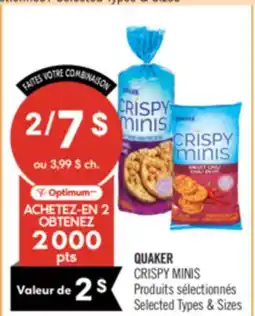 Pharmaprix QUAKER CRISPY MINIS offer