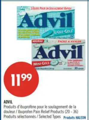 Pharmaprix ADVIL Ibuprofen Pain Relief Products offer