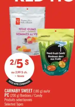 Pharmaprix CARNABY SWEET (180 g) or PC (200 g) Candy offer