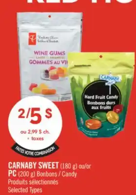 Pharmaprix CARNABY SWEET (180 g) or PC (200 g) Candy offer
