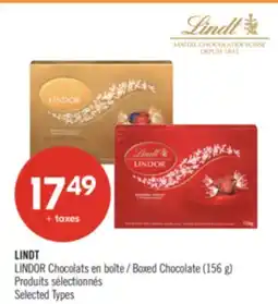 Pharmaprix LINDT LINDOR Boxed Chocolate offer