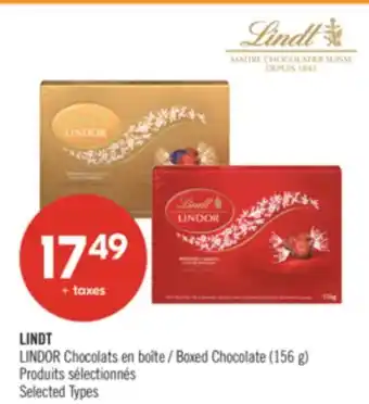 Pharmaprix LINDT LINDOR Boxed Chocolate offer
