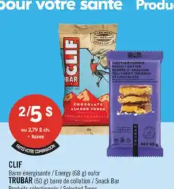 Pharmaprix CLIF Energy (68 g) or TRUBAR (50 g) Snack Bar offer