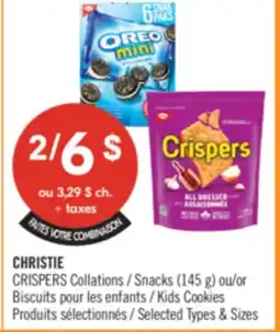 Pharmaprix CHRISTIE CRISPERS Snacks (145 g) or Kids Cookies offer