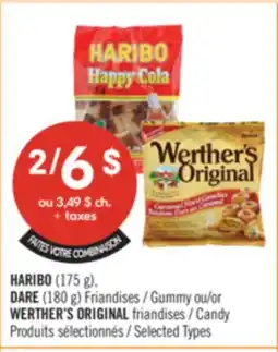 Pharmaprix HARIBO (175 g), DARE (180 g) Gummy or WERTHER'S ORIGINAL Candy offer