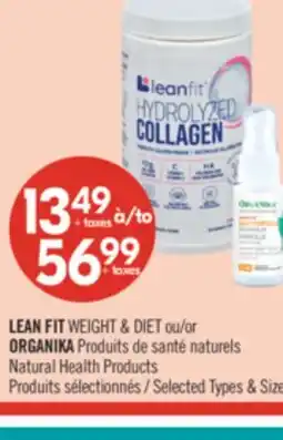 Pharmaprix LEAN FIT WEIGHT & DIET or ORGANIKA Natural Health Products offer