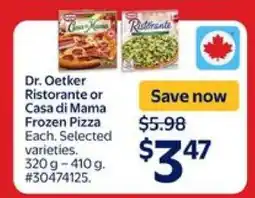 Walmart Dr. Oetker Ristorante or Casa di Mama Frozen Pizza offer