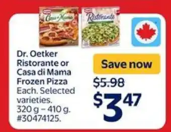 Walmart Dr. Oetker Ristorante or Casa di Mama Frozen Pizza offer