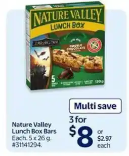 Walmart Nature Valley Lunch Box Bars offer