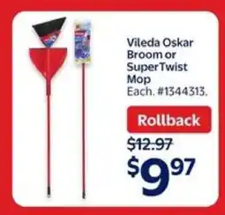 Walmart Vileda Oskar Broom or SuperTwist Mop offer