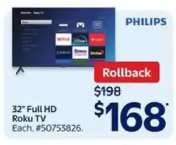 Walmart Philips 32 Full HD Roku TV offer