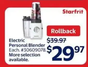 Walmart Starfrit Electric Personal Blender offer
