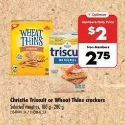 Real Canadian Superstore Christie Triscuit or Wheat Thins Crackers offer