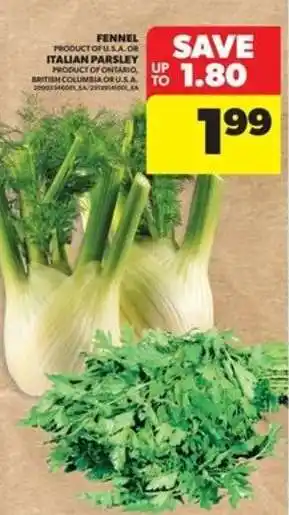 Real Canadian Superstore Fennel or Italian Parsley offer
