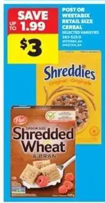 Real Canadian Superstore Post or Weetabix Cereal offer