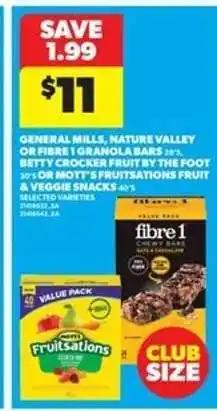 Real Canadian Superstore General Mills, Nature Valley or Fibre 1 Granola Bars offer