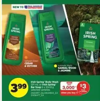 Real Canadian Superstore Irish Spring Body Wash or Bar Soap offer