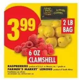 No Frills Raspberries or Farmer's Market Lemons offer