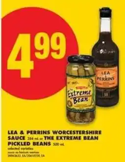 No Frills LEA & PERRINS WORCESTERSHIRE SAUCE or THE EXTREME BEAN PICKLED BEANS offer