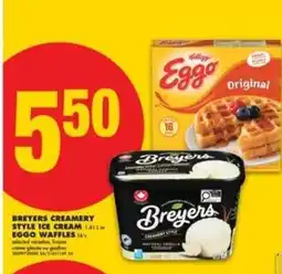No Frills Breyers Creamery Style Ice Cream or Eggo Waffles offer