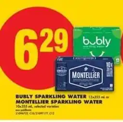 No Frills Bubly Sparkling Water or Montellier Sparkling Water offer
