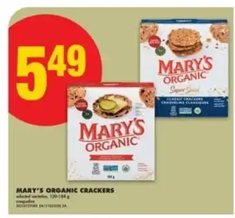 No Frills MARY'S ORGANIC CRACKERS offer