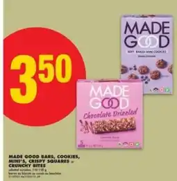 No Frills MADE GOOD BARS, COOKIES, MINI'S, CRISPY SQUARES or CRUNCHY BITES offer