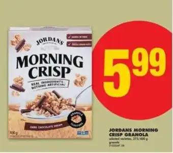 No Frills JORDANS MORNING CRISP GRANOLA offer