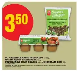 No Frills PC Organics Apple Sauce Cups offer