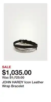 Holt Renfrew JOHN HARDY Icon Leather Wrap Bracelet offer