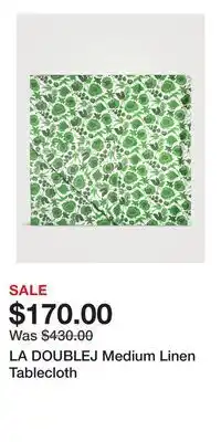 Holt Renfrew LA DOUBLEJ Medium Linen Tablecloth offer