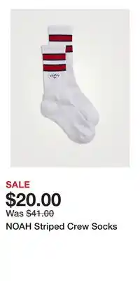 Holt Renfrew NOAH Striped Crew Socks offer