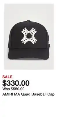 Holt Renfrew AMIRI MA Quad Baseball Cap offer