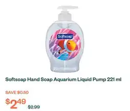 Voilà Softsoap Hand Soap Aquarium Liquid Pump 221 ml offer
