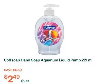 Voilà Softsoap Hand Soap Aquarium Liquid Pump 221 ml offer