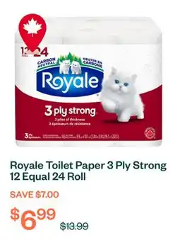 Voilà Royale Toilet Paper 3 Ply Strong 12 Equal 24 Roll offer