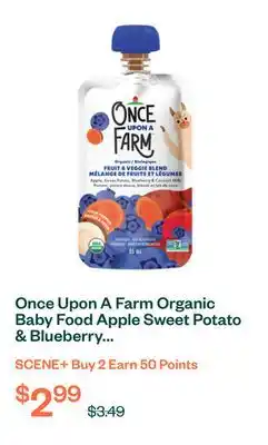Voilà Once Upon A Farm Organic Baby Food Apple Sweet Potato & Blueberry 85 ml offer