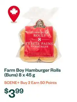 Voilà Farm Boy Hamburger Rolls (Buns) 8 x 45 g offer