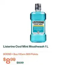 Voilà Listerine Cool Mint Mouthwash 1 L offer