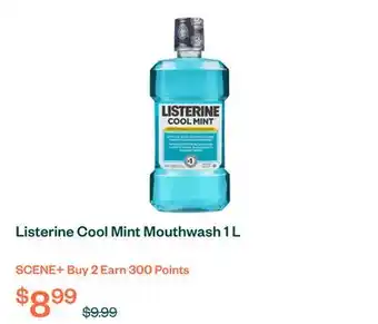 Voilà Listerine Cool Mint Mouthwash 1 L offer