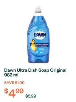 Voilà Dawn Ultra Dish Soap Original 982 ml offer