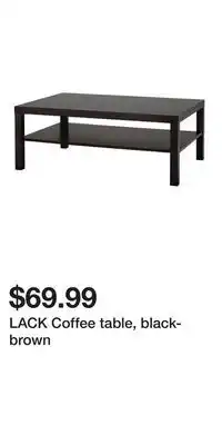 IKEA LACK Coffee table, black-brown offer