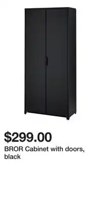 IKEA BROR Cabinet with doors, black offer