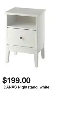 IKEA IDANÄS Nightstand, white offer