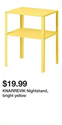 IKEA KNARREVIK Nightstand, bright yellow offer