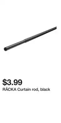 IKEA RÄCKA Curtain rod, black offer