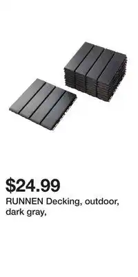 IKEA RUNNEN Decking, outdoor, dark gray offer