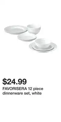 IKEA FAVORISERA 12 piece dinnerware set, white offer