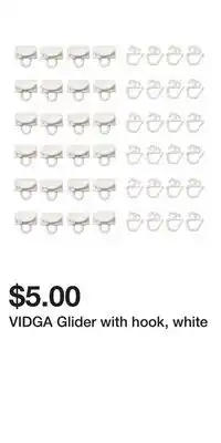 IKEA VIDGA Glider with hook, white offer